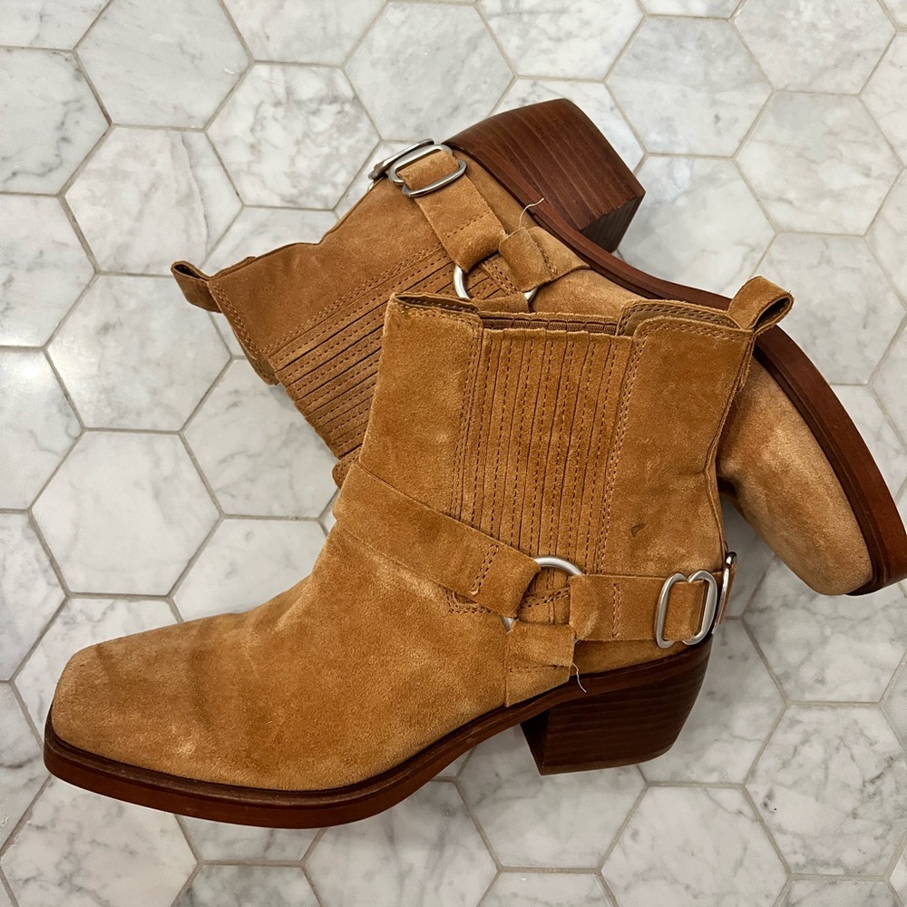 Tan Suede Sam Edelman Ankle Boots